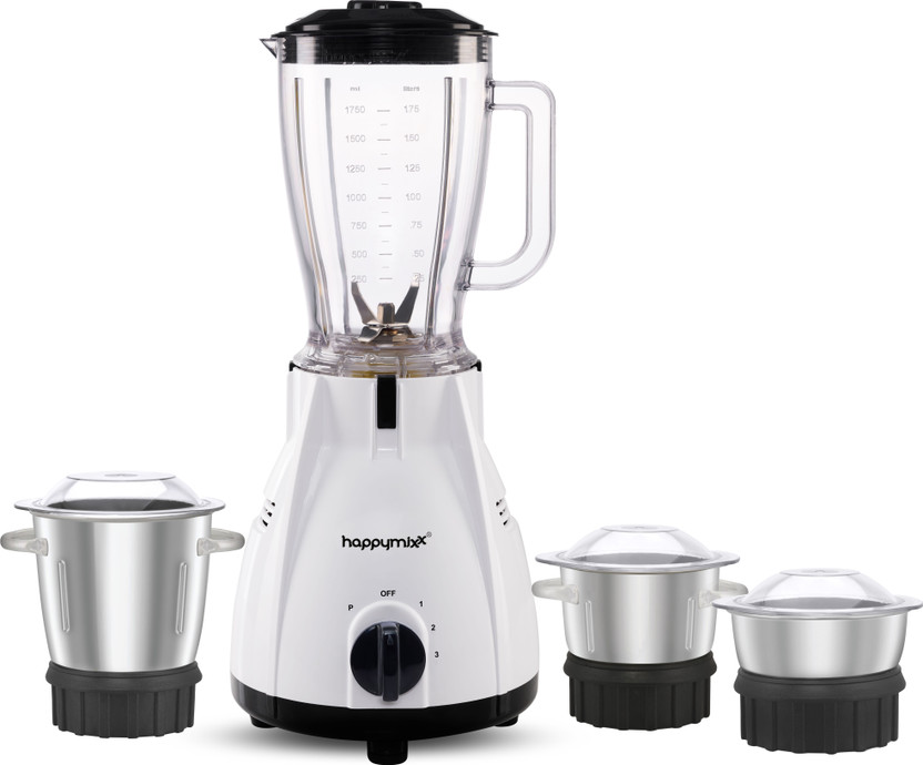 Happymixx CS 04 Heavy Duty Powerful 1000 W Mixer Grinder(CS-4 (White) | 4 Jars | White)