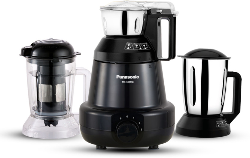 Panasonic MX-GC3590 Heavy Duty Value Series 19000-RPM Powerful 900 W Mixer Grinder(MX-GC3590 | 3 Jars | Black)