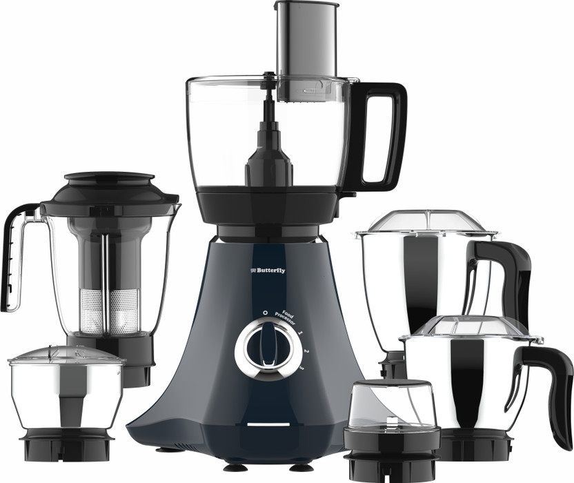 Butterfly Nexo Food Processor 750 W Juicer Mixer Grinder(Mixer Grinder - Nexo 750W | 6 Jars | Indian Ink)