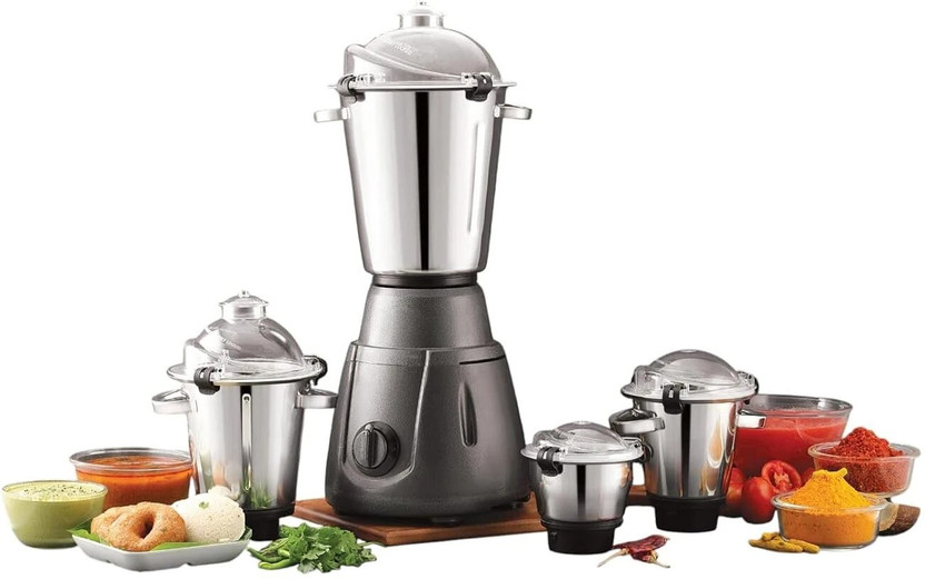 EXPERT CHEF Terminator Metal 2500 W Mixer Grinder(2500w Commercial Metal Mixer Grinder with 4 Jars for Heavy use | 4 Jars | Grey)