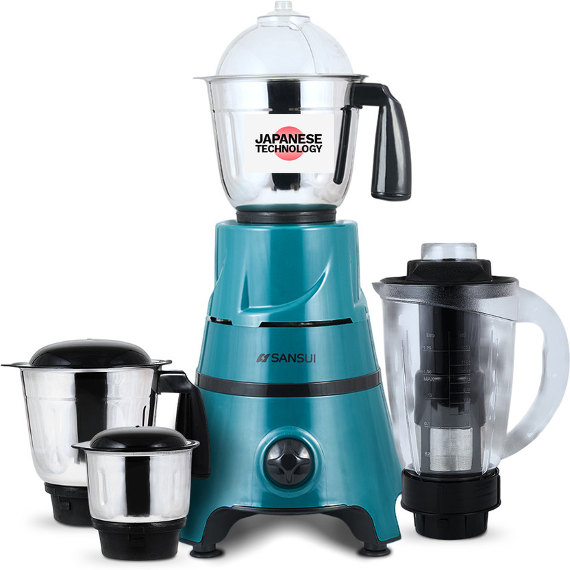 Sansui pro 750 W Juicer Mixer Grinder(Flash | 4 Jars | Green, Black)