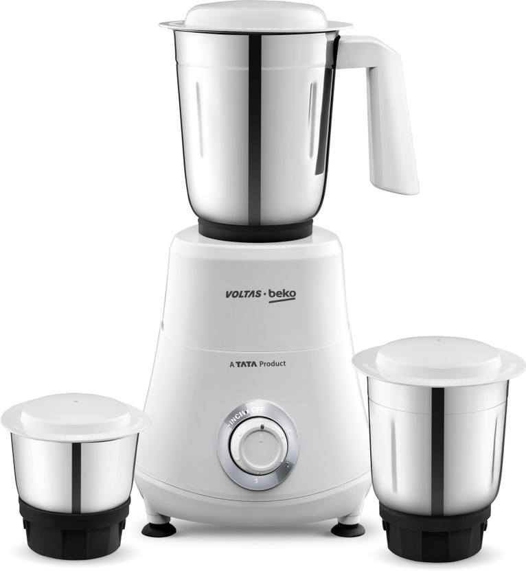Voltas Beko by A Tata Product Powerful with GrindX Technology 500 W Mixer Grinder(G5003HP-WH | 3 Jars | White)