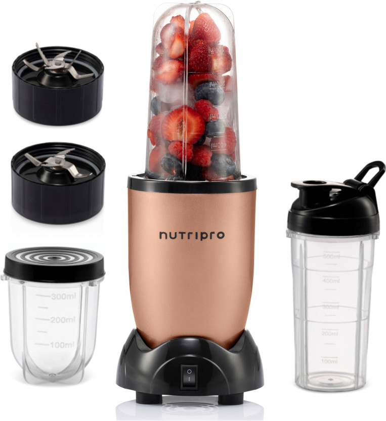 NutriPro Blender 500 W Juicer Mixer Grinder(Nutri | 3 Jars | Gold)