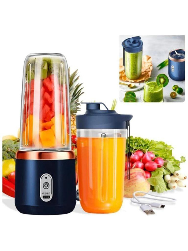 Woomzy Portable Blender,JuicerUSB Rechargeable Mini Personal Juicer,Shakes and,Smoothie 40 W Juicer Mixer Grinder(High Quality Mini Electric Portable Juicer USB Rechargeable Blender | 1 Jar | Navy Blue)