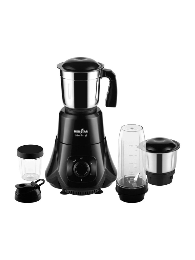 Kenstar Slender 500 W Mixer Grinder(Slender 4Jar | 4 Jars | Black)