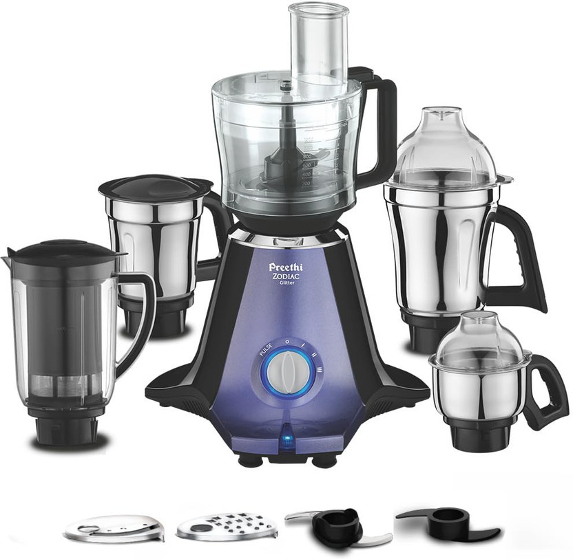 Preethi Preethi Zodiac Glitter 750 W Juicer Mixer Grinder(Zodiac Glitter MG 264 including Masterchef Jar, Super Extractor | 5 Jars | Atta Kneading| Powerful Grinding for Chutney, Masala & Batter | Lavender/Black) - Flipkart Deal