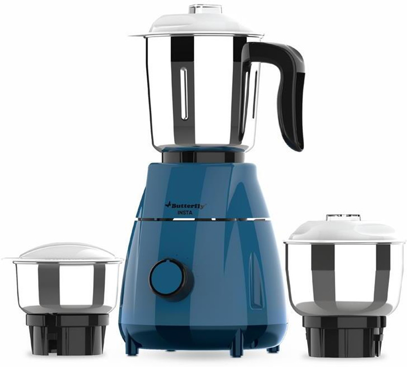 Butterfly Insta 500 W Juicer Mixer Grinder(INSTA 3 JAR MG-AQUA MARINE | 3 Jars | Indian Ink)