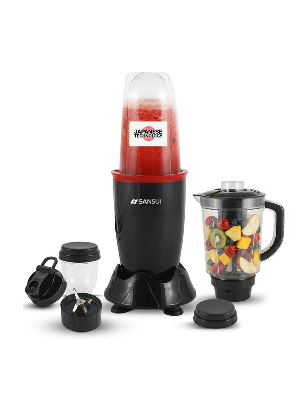 Sansui Plus 400 W Mixer Blender(MAX GRIND | 3 Jars | Black, Red)