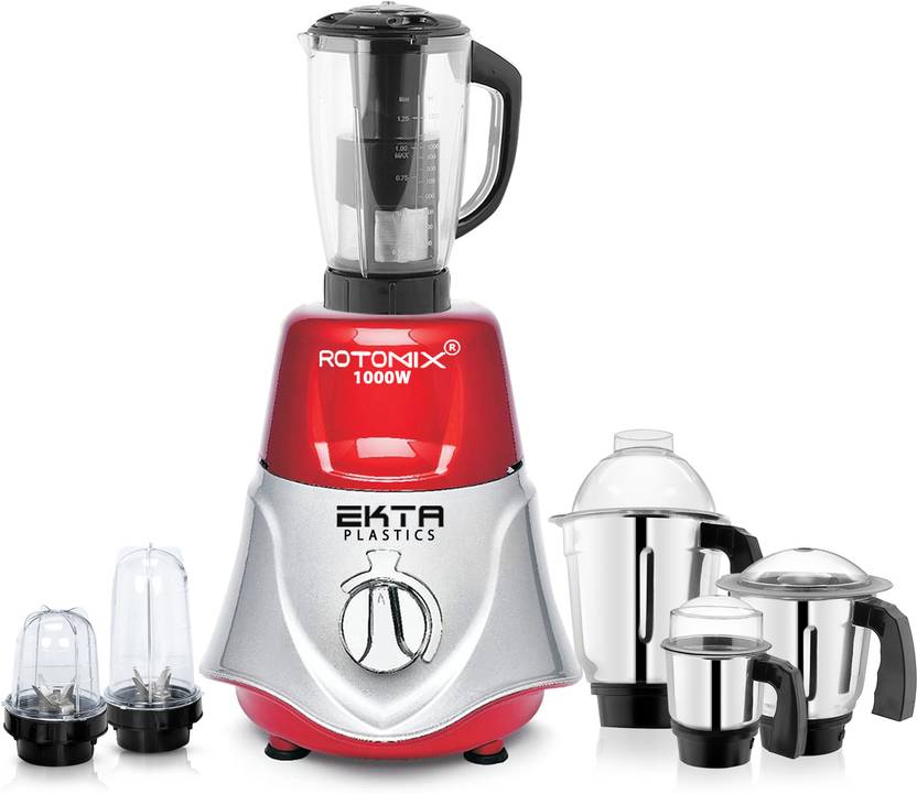 Rotomix 1000watts Rocket Mixer Grinder with 3 Stainless Steel 2