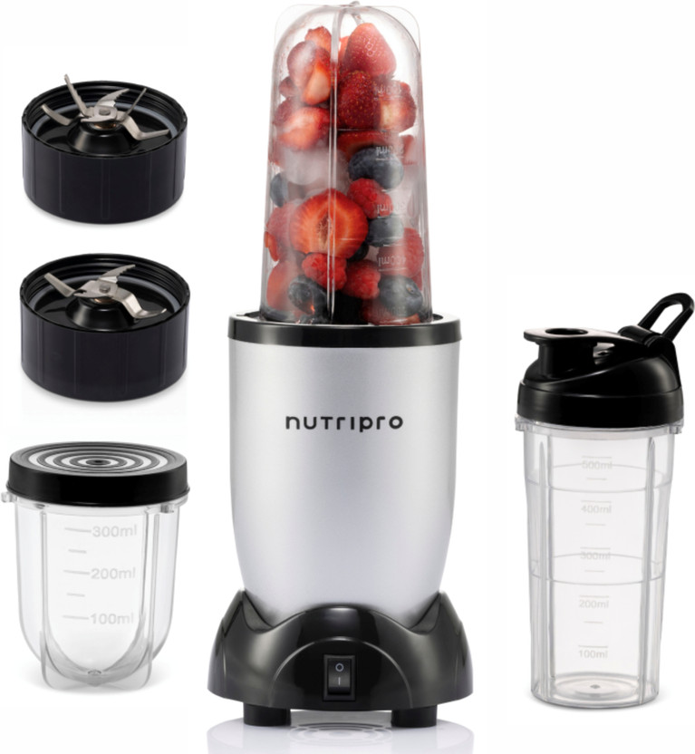 NutriPro Blender 500 W Juicer Mixer Grinder(Nutri | 3 Jars | Silver)