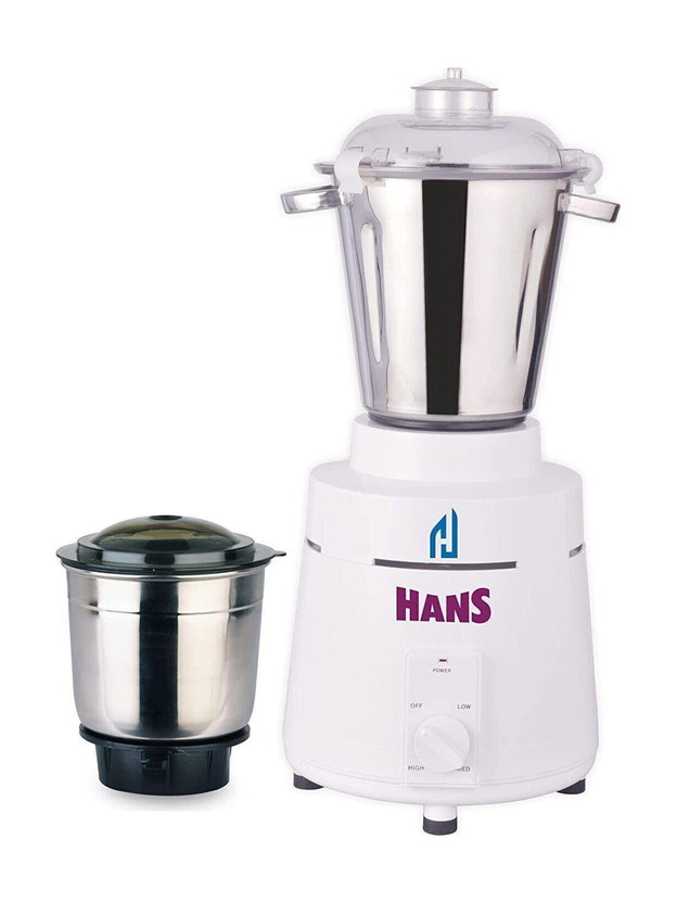 HANS Dominar 2 HP Commercial, 100% Copper Motor 1400 W Mixer Grinder(Heavy Duty | 2 Jars | White)