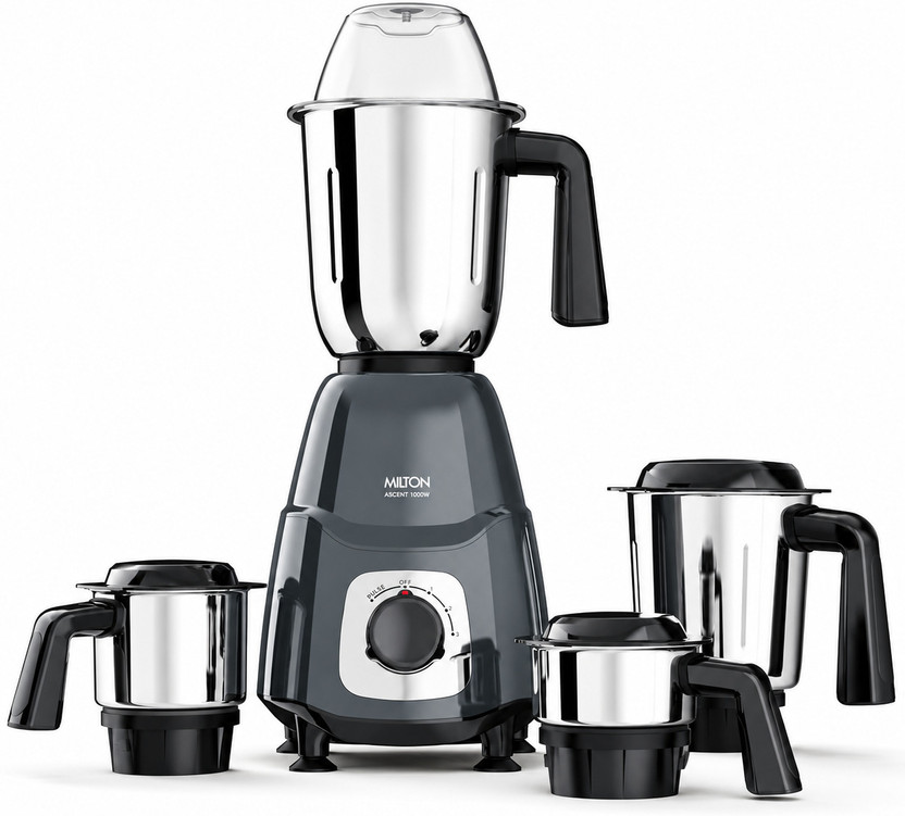 MILTON MILTON Ascent 1000 W Juicer Mixer Grinder(CELGMIX007GREY0001 | 4 Jars | Grey) - Flipkart Deal