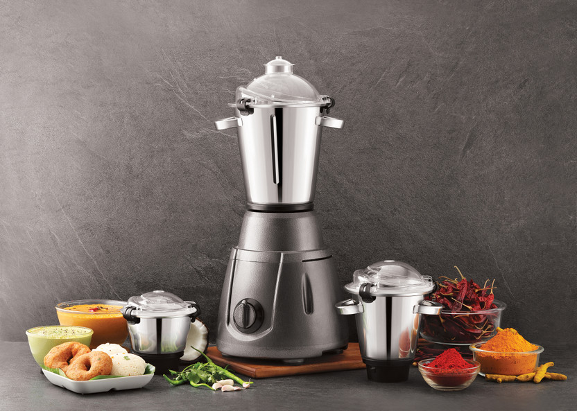 EXPERT CHEF Hotel Supreme 03 1800 W Mixer Grinder(1800w Commercial Metal Mixer Grinder with 3 Jars for Heavy use | 3 Jars | Grey)