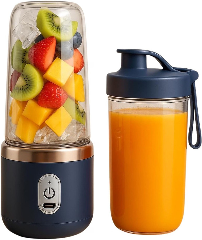 kenofix Fruit Mixer with 6 Stainless Steel Blades 105 W Juicer(Portable Blender for Smoothies & Shakes, USB Rechargeable Personal Juicer | 1 Jar | Multicolor)