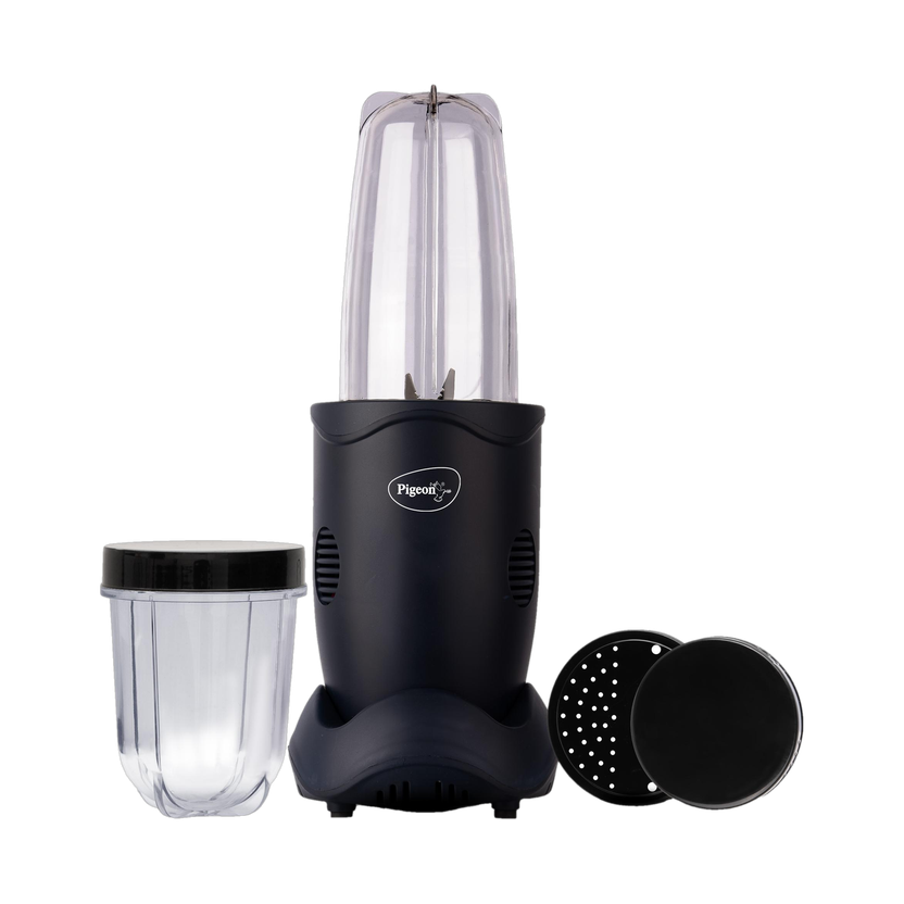 Pigeon NUTRI MASTER 400 W Juicer Mixer Grinder(16466 | 2 Jars | Black)