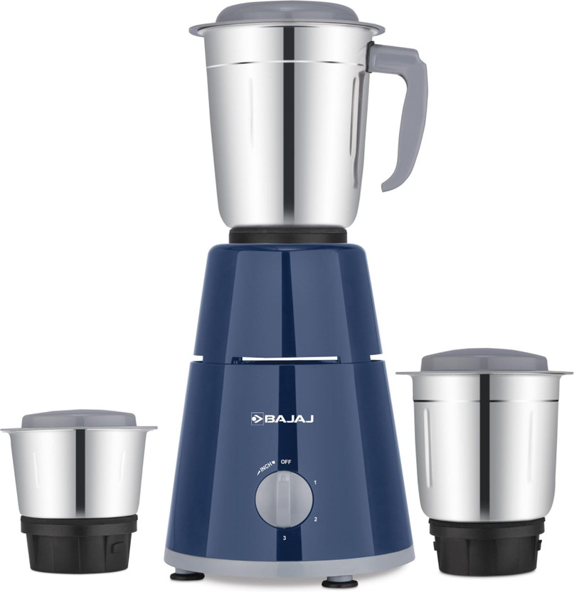 BAJAJ GX 1 500 W Mixer Grinder(410570 | 3 Jars | Blue)
