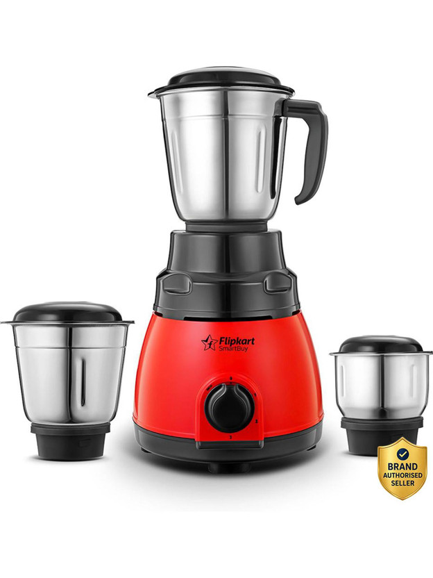 Flipkart SmartBuy Redzo 500 W Juicer Mixer Grinder(Redzo | 3 Jars | Red)