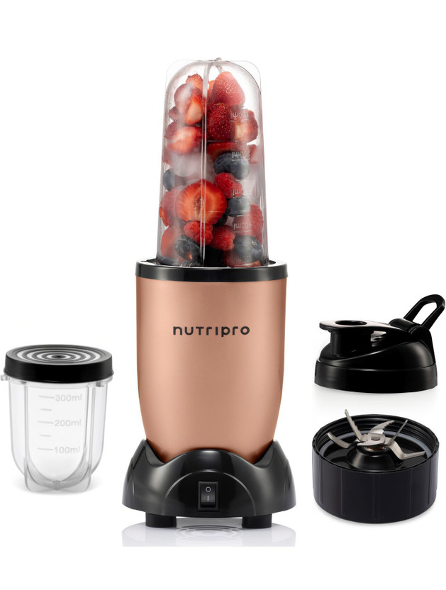 NutriPro Blender 500 W Juicer Mixer Grinder(Nutri | 2 Jars | Gold)