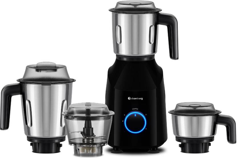 Atomberg Yulia | Coarse Mode for Silbatta-like Textures | 750 W Mixer Grinder (Powerful Intelligent Motor | Advanced Safety Features | 4 Jars | Gloss 