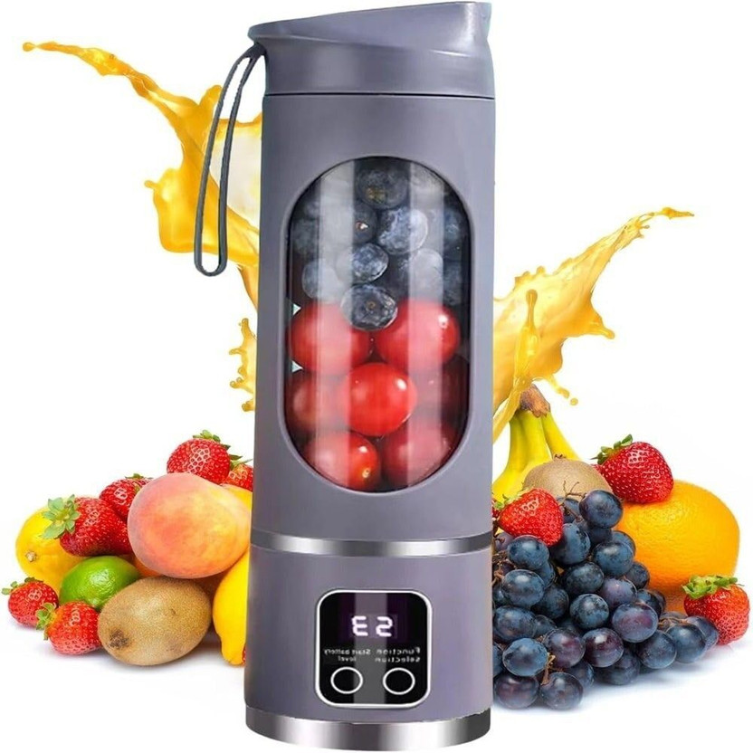 Modexa Global USB Rechargeable Juicer 10 blades Portable Blender e 1200 W Juicer Mixer Grinder(USB Juicer HS-860 | 1 Jar | Multicolor)
