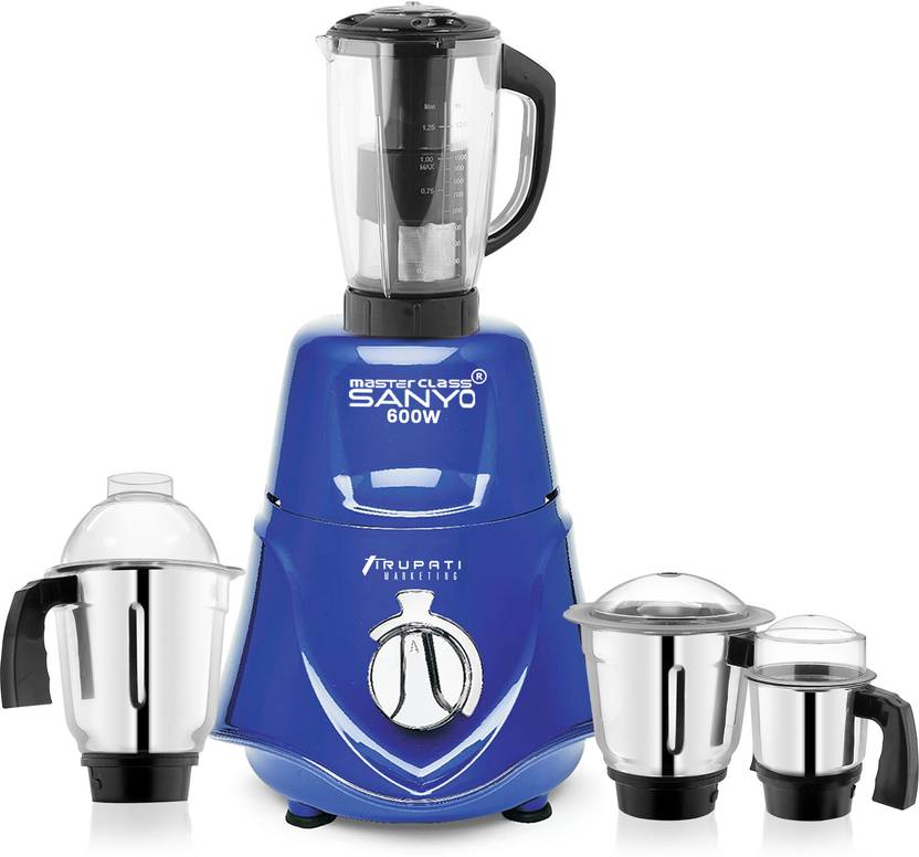 Masterclass Sanyo 600W Rocket Mixer Grinder with 4 Jars (Chutney