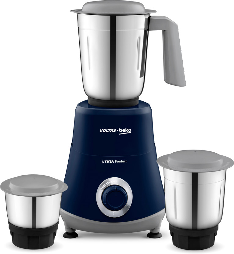 Voltas Beko by A Tata Product Powerful with GrindX Technology 500 Watt 500 W Mixer Grinder(G5003HP-DB | 3 Jars | Dark Blue)