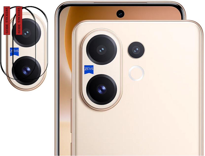 EJZATI Back Camera Lens Glass Protector for VIVO V60 5G, BACK CAMERA LENS PROTECTOR(Pack of: 2)