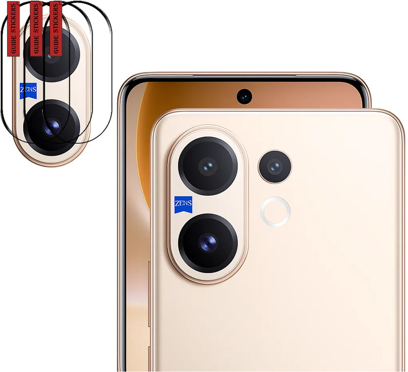 EJZATI Back Camera Lens Glass Protector for VIVO V60 5G, BACK CAMERA LENS PROTECTOR(Pack of: 3)