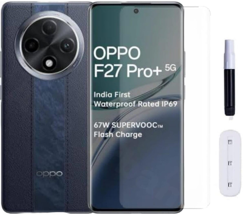 GORILLA FIVE FLEXII Edge To Edge Tempered Glass for Oppo F27 Pro+ 5G UV Tempered Glass | 6.7" | Case Compatible | Full Adhesive Screen Protector(Pack of 1)