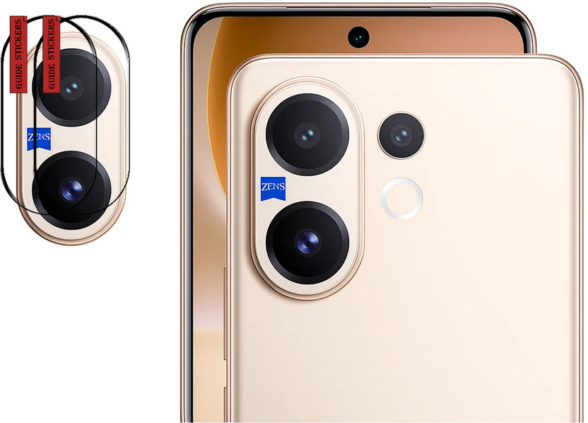 EJZATI Back Camera Lens Glass Protector for VIVO V60 5G, BACK CAMERA LENS PROTECTOR(Pack of: 2)