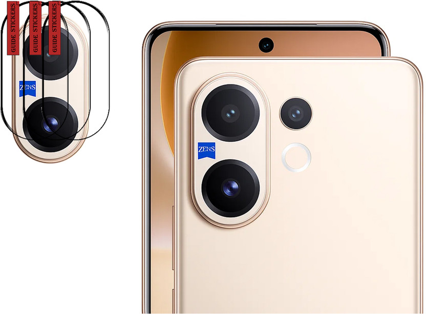EJZATI Back Camera Lens Glass Protector for VIVO V60 5G, BACK CAMERA LENS PROTECTOR(Pack of: 3)