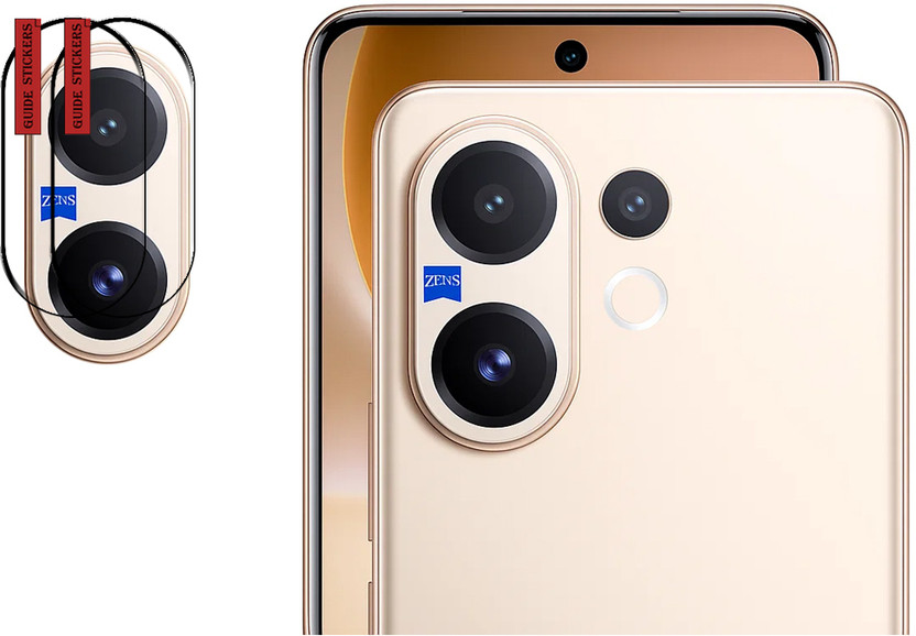 EJZATI Back Camera Lens Glass Protector for VIVO V60 5G, BACK CAMERA LENS PROTECTOR(Pack of: 2)