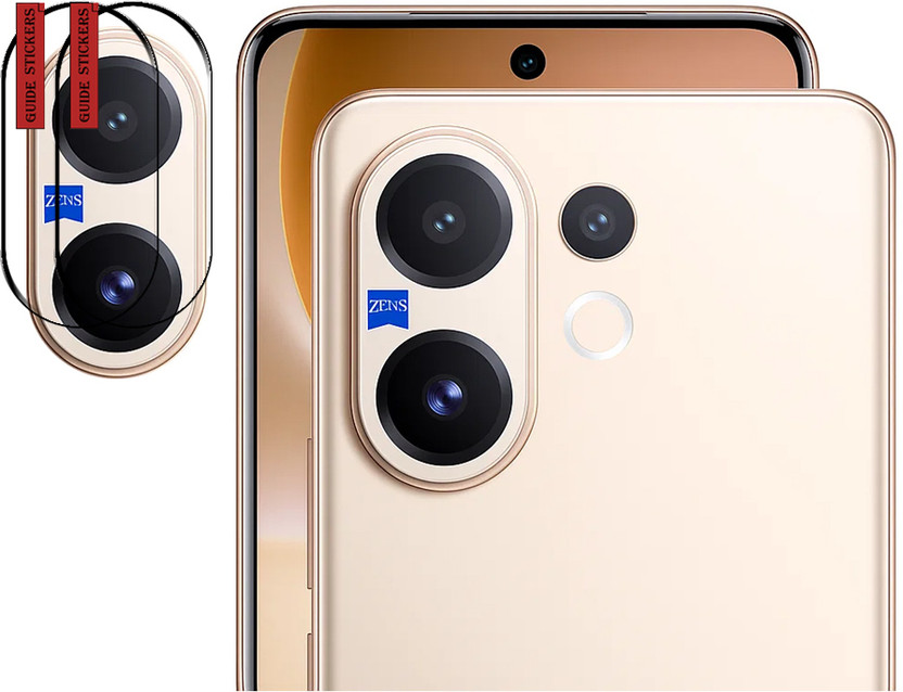 EJZATI Back Camera Lens Glass Protector for VIVO V60 5G, BACK CAMERA LENS PROTECTOR(Pack of: 2)