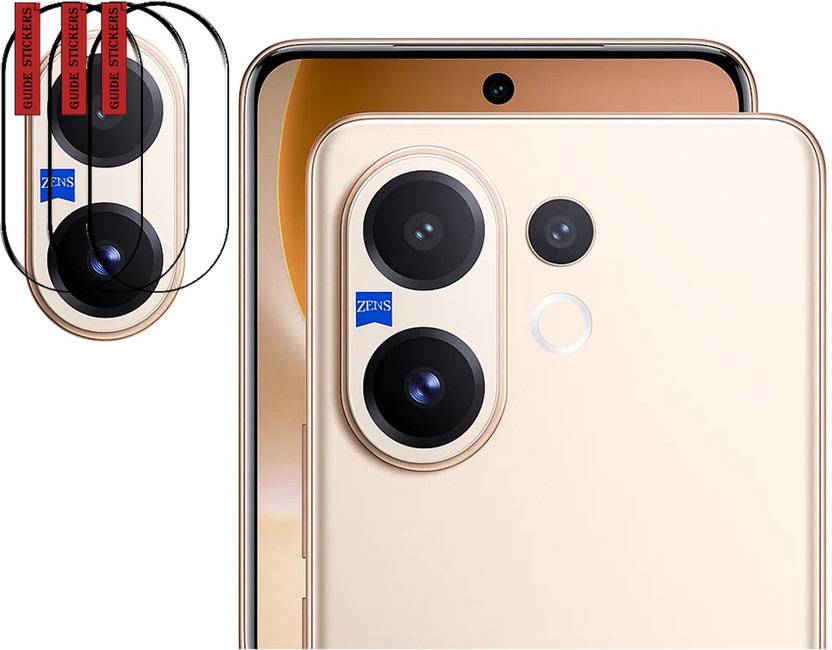 EJZATI Back Camera Lens Glass Protector for VIVO V60 5G, BACK CAMERA LENS PROTECTOR(Pack of: 3)
