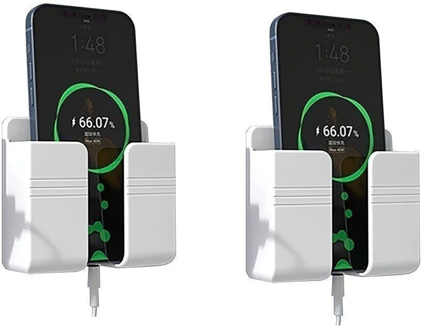 Zebur Wall Mounted Stand Mobile Holder Mobile Wall Mount for charging (pack of 2pcs) Mobile Holder