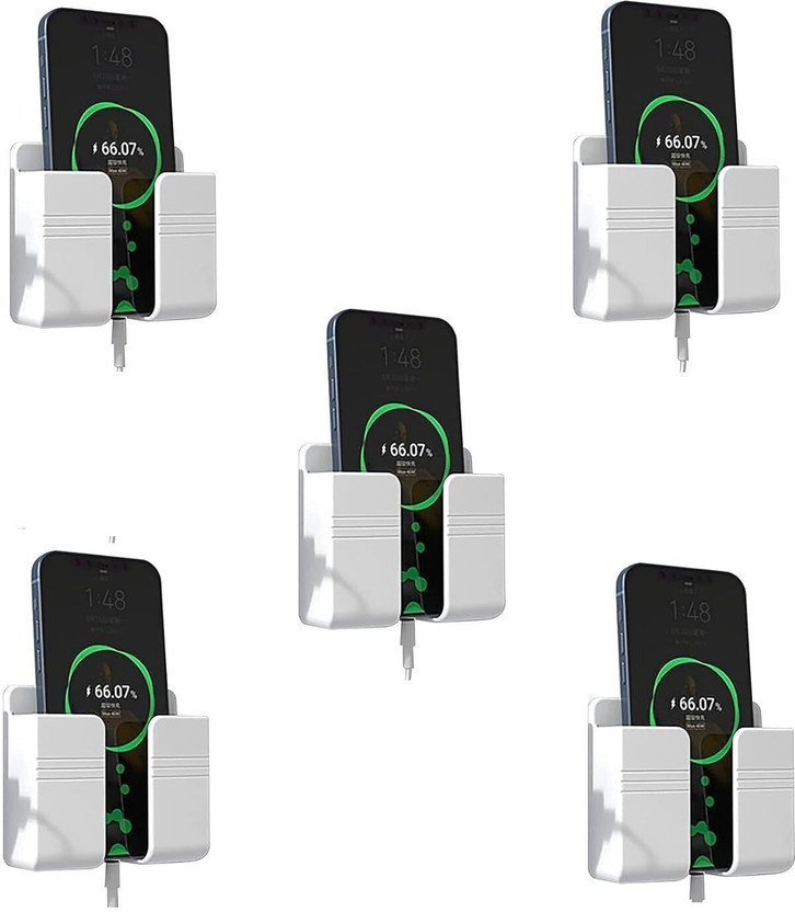 Zebur Wall Mounted Stand Mobile Holder Mobile Wall Mount for charging (pack of 5pcs) Mobile Holder