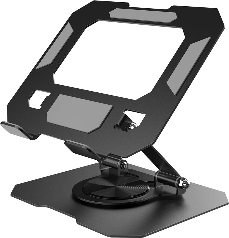 Wicrotec Aluminium Tablet Rotating Base Foldable Compatible For 4-13 Inch Ipad & Mobile Holder