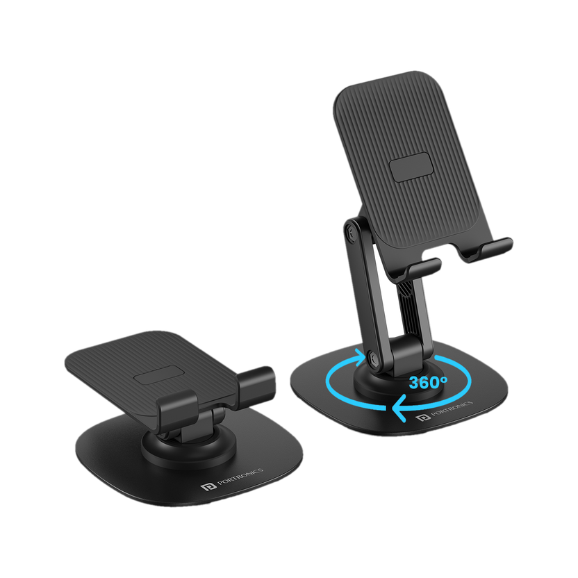 Portronics Mobot III 360° Degree Universal Mobile Stand Foldable Adjustable Mobile Holder