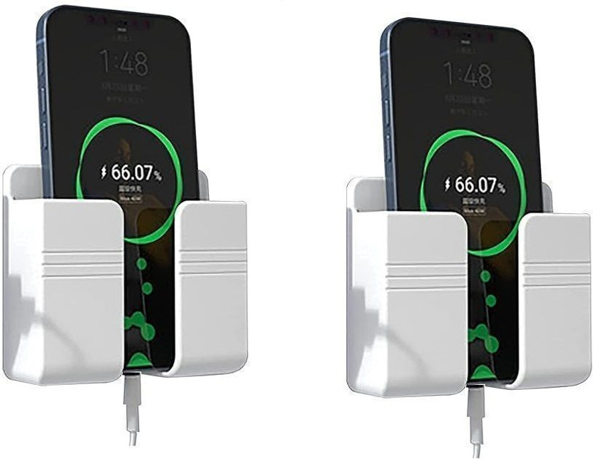 keeva Wall Mounted Stand Mobile Holder Mobile Wall Mount for charging (pack of 2pcs) Mobile Holder