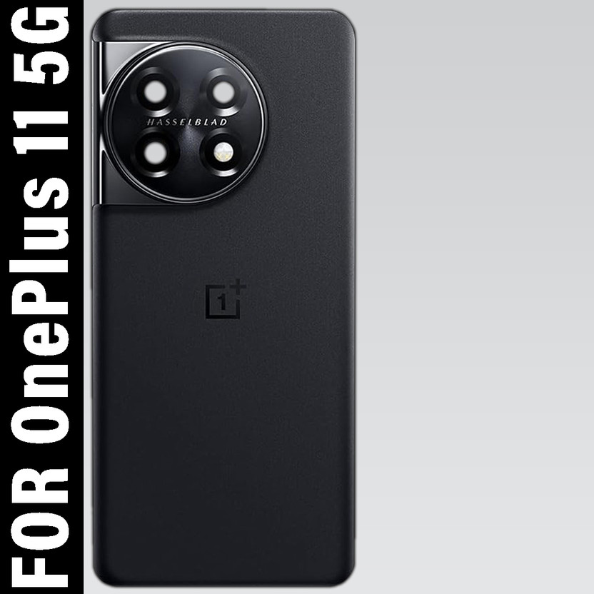 Safa OnePlus 11 5G With Camera Glass Back Panel(Black)