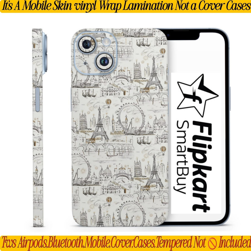 Flipkart SmartBuy FOR_I PHONE 13_MOBILE SKIN(BACK+SIDE+CAMERA)PARIS_TOWER_42 Mobile Skin((COVER CASE DEVICE NOT INCLUDED)MULTI_COLOUR_STICKER977)