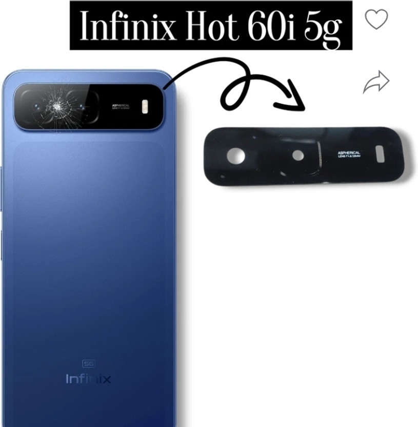 Shavik Hot 60I 5g Infinix Hot 60i 5g camera lens glass with proper care Camera Lens Glass