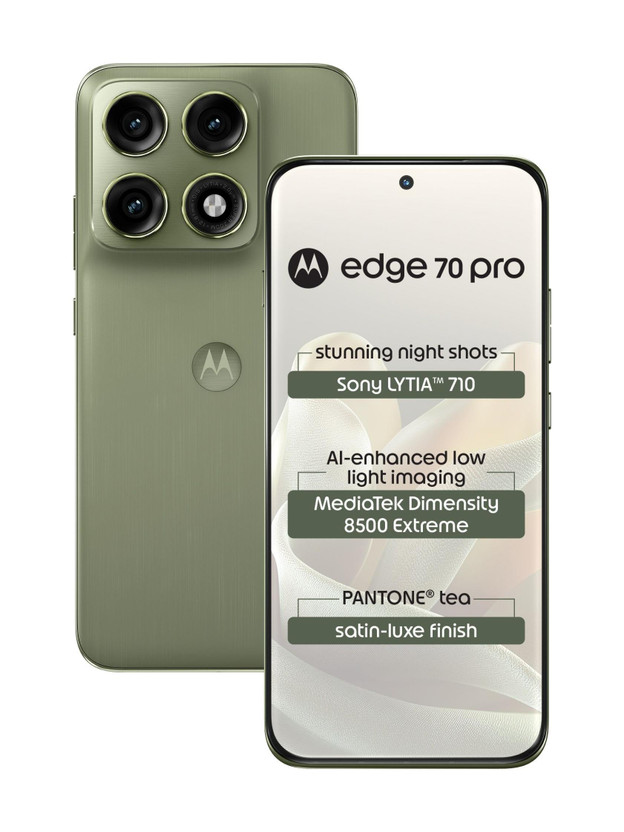 Motorola MOTOROLA edge 70 pro (Satin-Luxe PANTONE Tea (Green), 256 GB)(8 GB RAM) - Flipkart Deal