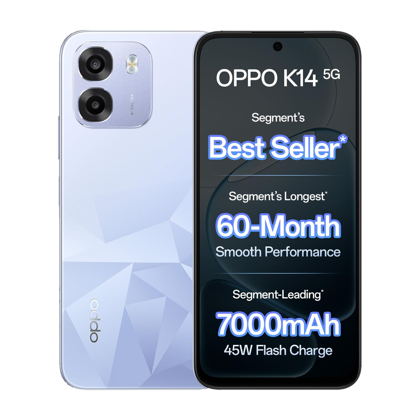 OPPO K14 5G (Icy Blue, 128 GB)(6 GB RAM)