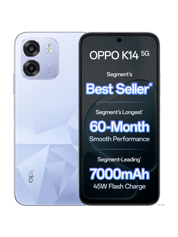OPPO K14 5G (Icy Blue, 128 GB)(6 GB RAM)