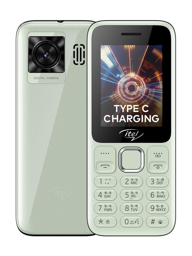 itel Power 450 | 2.4 inch Big Display | 2500 mAh Battery | Type C Charging(Light Green)