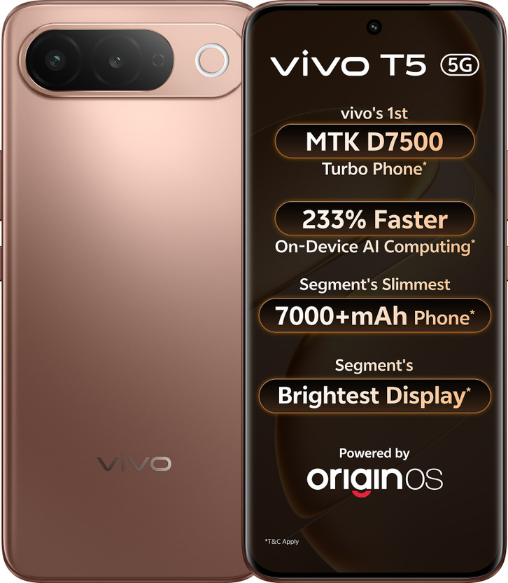 vivo T5 5G (Royal Bronze, 256 GB)(12 GB RAM)