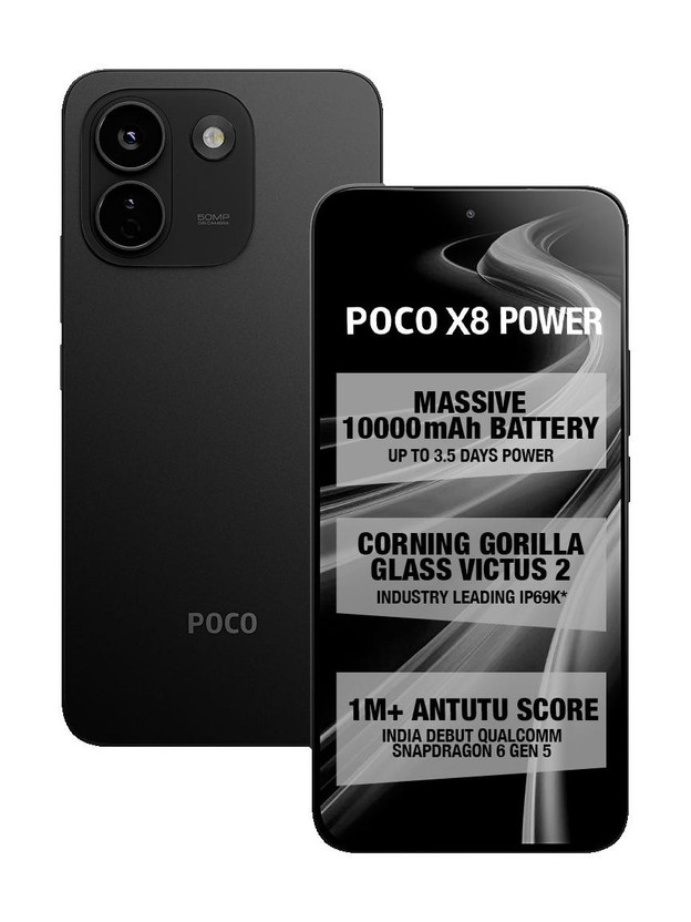 POCO X8 Power 5G (Black, 128 GB)(8 GB RAM)