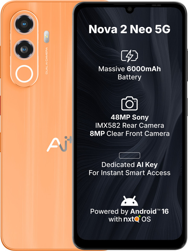 Ai+ Nova 2 Neo 5G (Orange, 64 GB)(4 GB RAM)