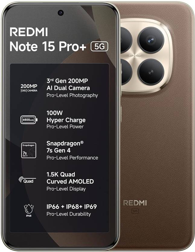 REDMI Note 15 Pro + 5G (Coffee Mocha, 512 GB)